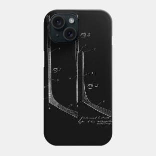 Hockey Stick Vintage Patent Drawing Phone Case