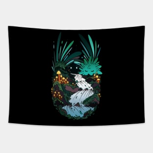 Green creatures in the dark Tapestry