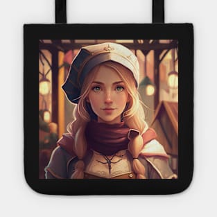 Beautiful Swedish Woman Anime Style Illustration Tote