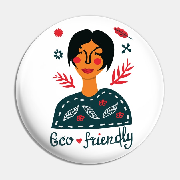 Eco friendly girl with botanical drawings Pin by Agras