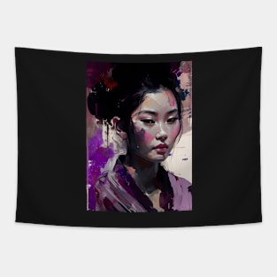 Elegant Geisha: A Symphony of Colors Tapestry