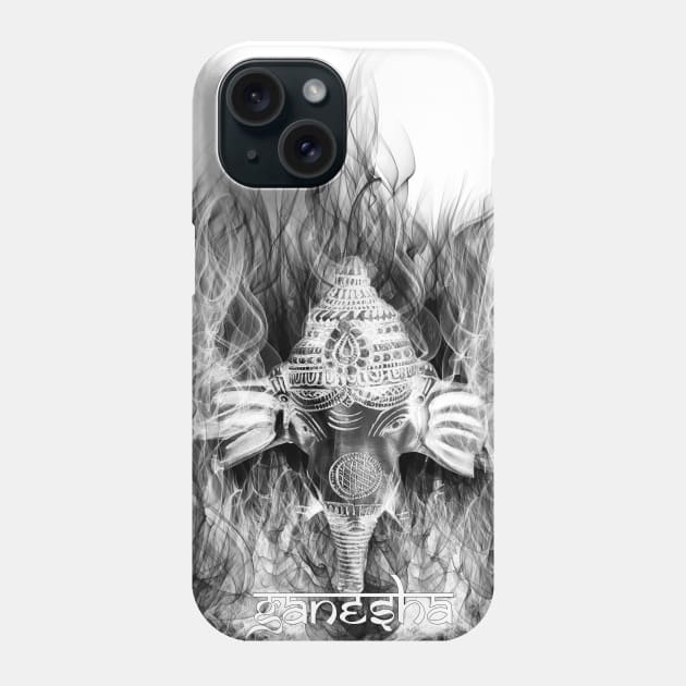 Ganesha in Fire Phone Case by dekari