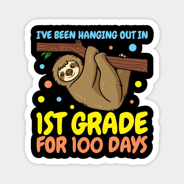 1st Grade 100 Days of School Sloth Magnet by CreativeGiftShop