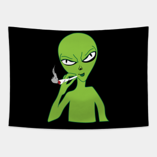 Alien Weed Smoker Tapestries Teepublic