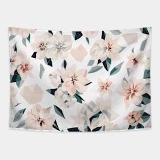 Floral Pattern Polygon style: Polygon Garden Abstraction Tapestry