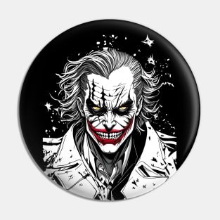 Mirthful Madness: A Joker Sketch Pin