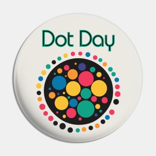 International Dot Day Retro Bauhaus Design Pin