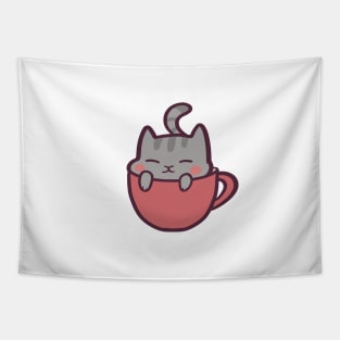 Cute Teacup Cat Tapestry