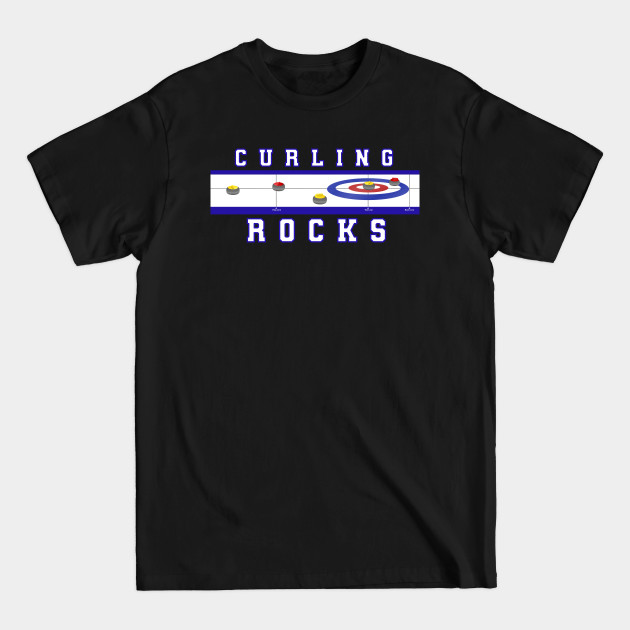 Disover Curling Rocks - Silver BackGround - Rock - T-Shirt