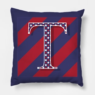 Old Glory Letter T Pillow