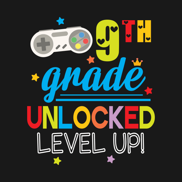 Gamer Students 9th Grade Unlocked Level Up Back To School by joandraelliot