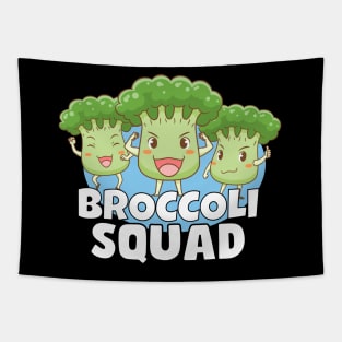 Kawaii Broccoli Cute Anime Squad Tapestry