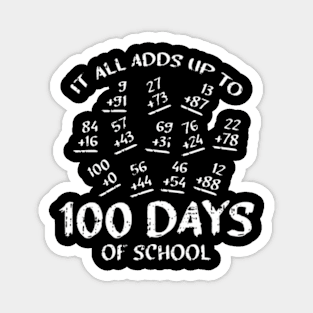 100 Days Of School Math Addition Teacher Student Magnet