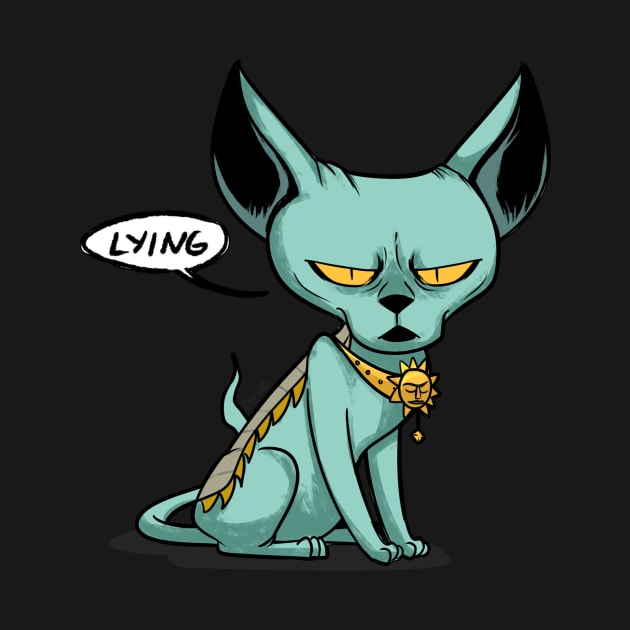 Lying Cat "LYING" by derkomerch