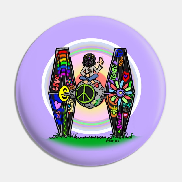 Tie-Dye Fighter Pin by UzzyWorks