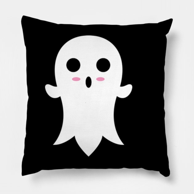 Kawaii Ghost Pillow by JadedOddity