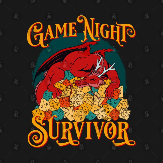 Funny Family Board Night Game Host Dragon Lover by Emmi Fox Designs