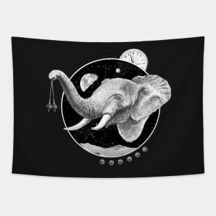 Space elephant |  space Digital art Tapestry