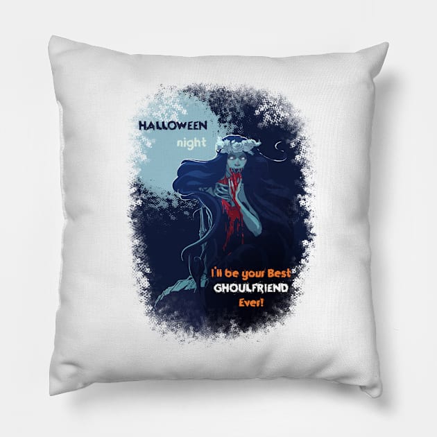 Let me be your best Ghoulfriend! Pillow by AntonVTokarev