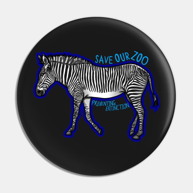 Day 8- Grevy's Zebra Pin by CelticDragoness