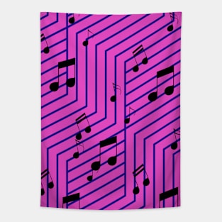 Musical notes pattern Tapestry