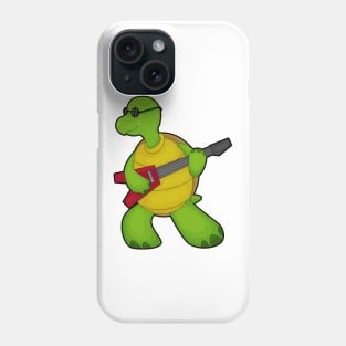 Turtle at Music with Guitar & Sunglasses Phone Case