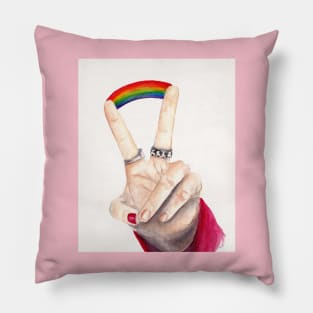 Fluent in Rainbows Pillow