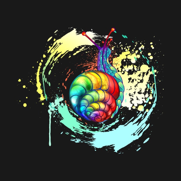 Rainbow Snail by Blackmoon9