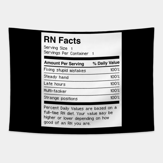 Facts | RN Registered Nurse Nursing Gift Tapestry by MeatMan