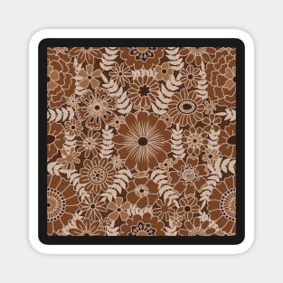 Earth Tone Flowers Magnet