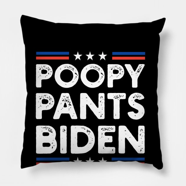 Funny Poopy Pants Biden Pillow by Master_of_shirts