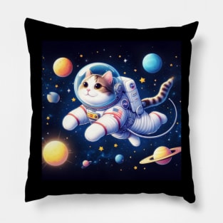 Cat in space Pillow