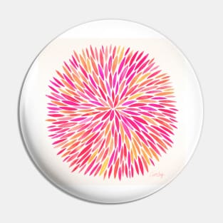 Pink Ombre Water Color Burst Pin