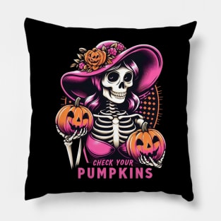 Check Your Pumpkins Pillow