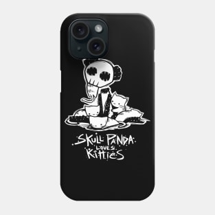 Skull Panda Loves Kitties Phone Case