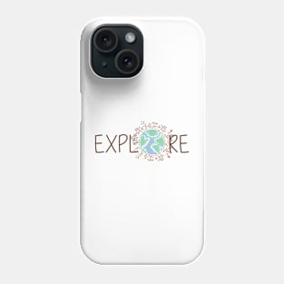 Explore Watercolor Globe Phone Case