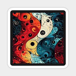 Abstract Swirls and Waves Effect illustration Magnet