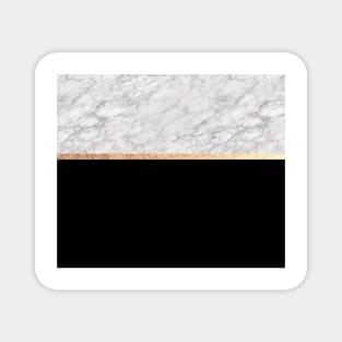 Black and gold marble IV Magnet