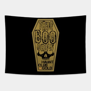 Haunt Club Gold True Boo Crew Coffin Tapestry