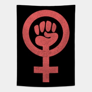 FEMINISM / Faded Style Logo Tapestry