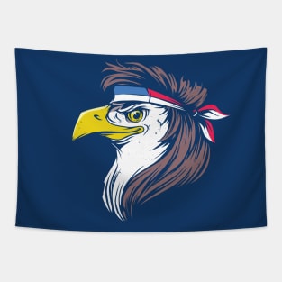 Bald Eagle with Mullet // Funny America Freedom 4th of July Tapestry