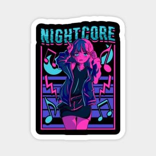 Nightcore Japanese Music Anime Aesthetic Manga EDM Magnet