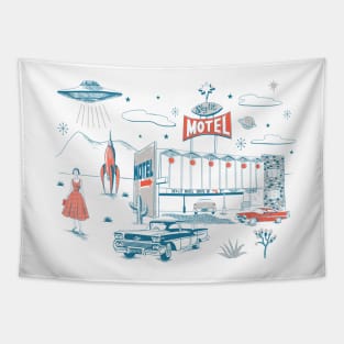 Sky-Lit Motel Tapestry