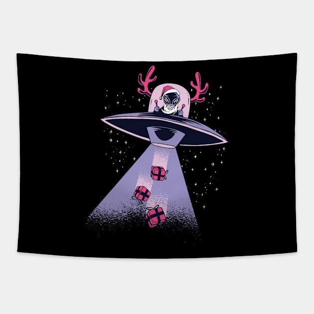 Alien Santa Tapestry by madeinchorley