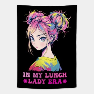 In My Lunch Lady Era Anime Girl Back To School Tapestry