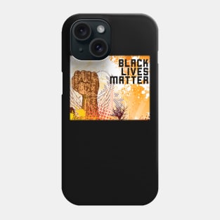 BLACK LIVES MATTER Fist - Grunge Art Phone Case