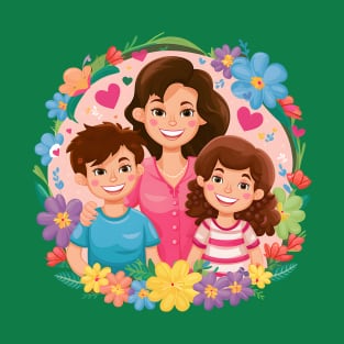 A Mother's Treasure, Son and Daughter Creating Memories T-Shirt