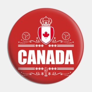 CANADA SOCCER GIFTS | WHITE LINEART Pin