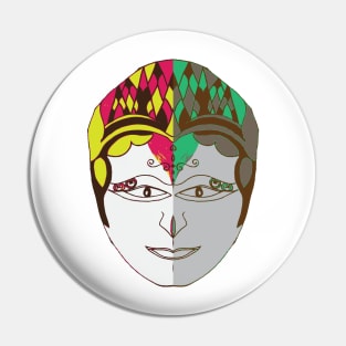 pop art of two face Pin