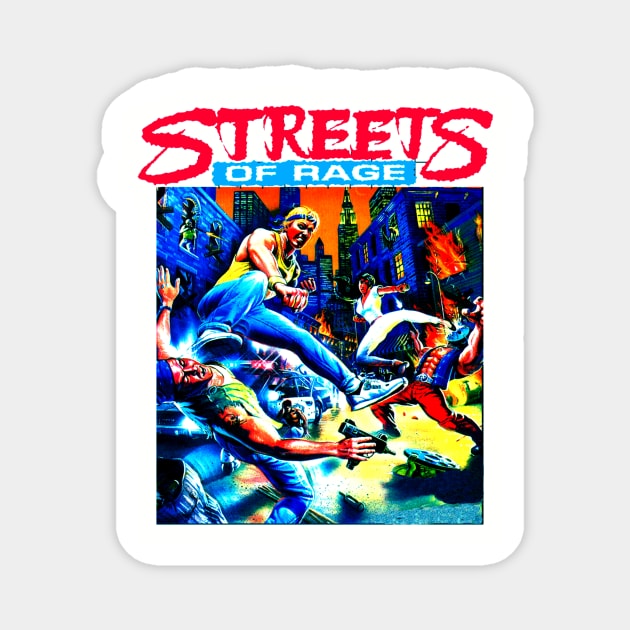 Streets Of Rage Cover Art Magnet by Rolfober